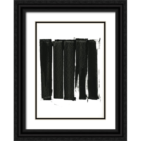 Black Bars II  Black Ornate Wood Framed Art Print with Double Matting by Cartissi