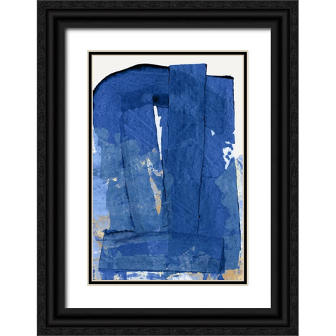 Blue Drag I Black Ornate Wood Framed Art Print with Double Matting by Cartissi