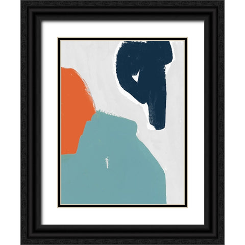 Tempo II Black Ornate Wood Framed Art Print with Double Matting by Cartissi