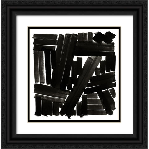 Shape of Song I Black Ornate Wood Framed Art Print with Double Matting by Cartissi