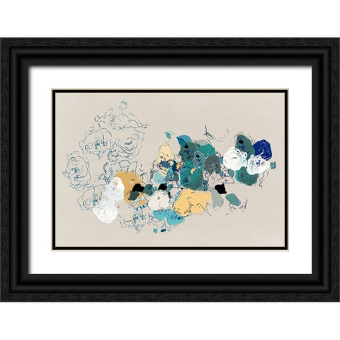 Dried Bouquet Haven II Black Ornate Wood Framed Art Print with Double Matting by Cartissi
