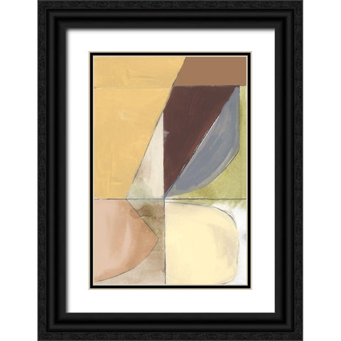 Creamsicle Shapes II  Black Ornate Wood Framed Art Print with Double Matting by Cartissi