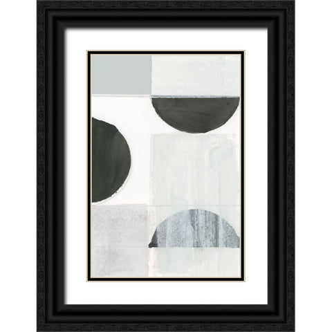 Shape Parade II Black Ornate Wood Framed Art Print with Double Matting by Cartissi