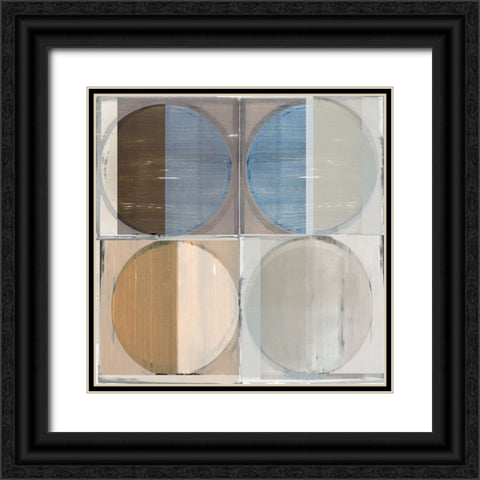 Circle Tiles II Black Ornate Wood Framed Art Print with Double Matting by Cartissi