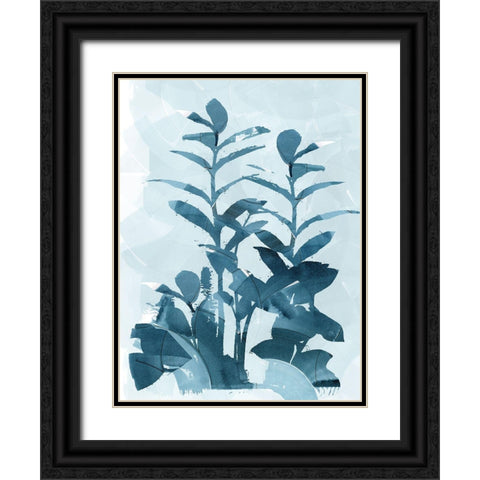 Blue Seaweed II  Black Ornate Wood Framed Art Print with Double Matting by cartissi