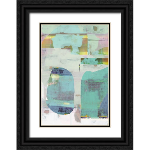 Electric Love II Black Ornate Wood Framed Art Print with Double Matting by Cartissi