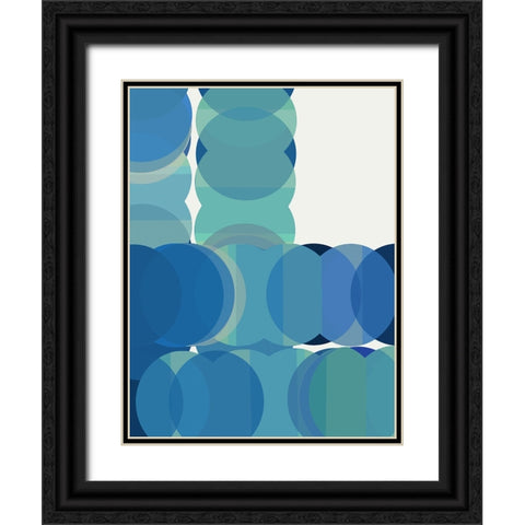 Repeat Dot Repeat I Black Ornate Wood Framed Art Print with Double Matting by Cartissi