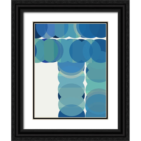 Repeat Dot Repeat II Black Ornate Wood Framed Art Print with Double Matting by Cartissi