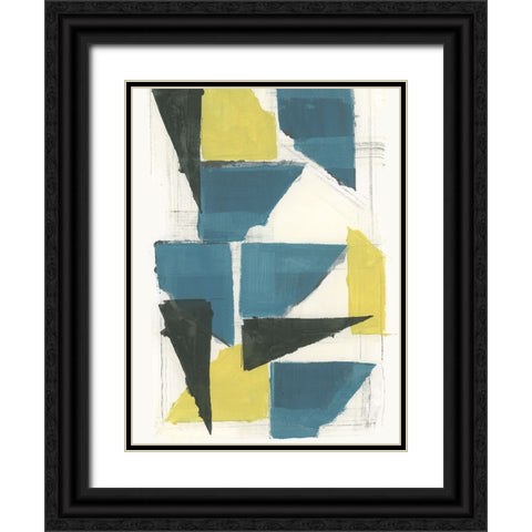 Golden Metallics II  Black Ornate Wood Framed Art Print with Double Matting by Cartissi