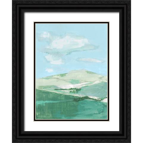 Fluffy Blue Clouds I Black Ornate Wood Framed Art Print with Double Matting by Cartissi