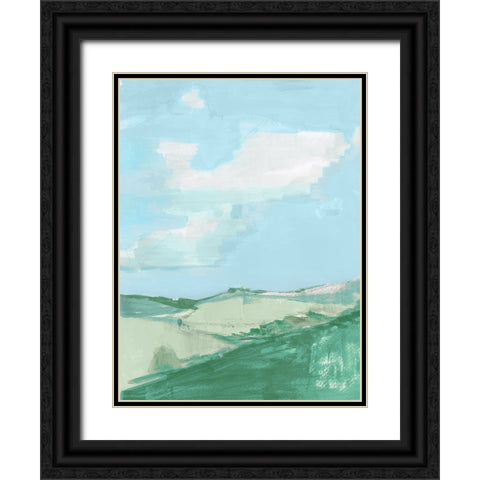 Fluffy Blue Clouds III Black Ornate Wood Framed Art Print with Double Matting by Cartissi