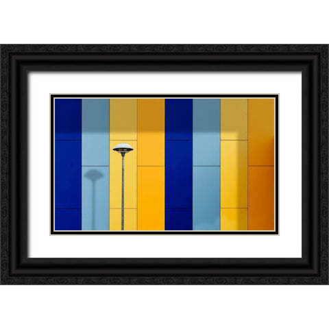 Urban Colors Black Ornate Wood Framed Art Print with Double Matting by Novillo