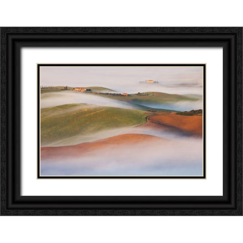 Fading Away Black Ornate Wood Framed Art Print with Double Matting by Svoboda