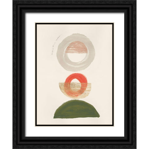 Crescent Lunar I  Black Ornate Wood Framed Art Print with Double Matting by Hazel J