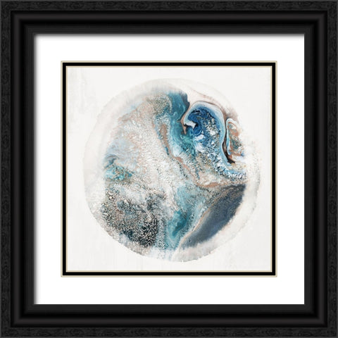 Blue Cosmo II  Black Ornate Wood Framed Art Print with Double Matting by Hazel J