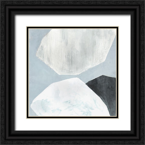 Blue Foundtain I Black Ornate Wood Framed Art Print with Double Matting by Hazel J