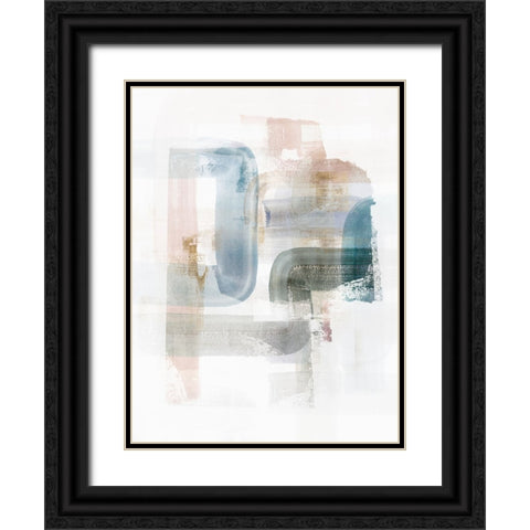 Muted Beauty I Black Ornate Wood Framed Art Print with Double Matting by Hazel J
