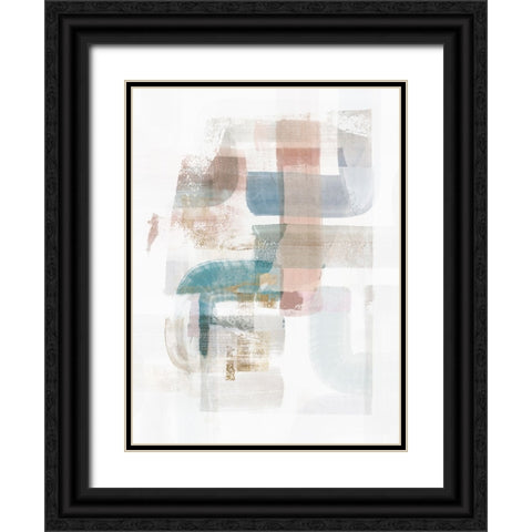 Muted Beauty II Black Ornate Wood Framed Art Print with Double Matting by Hazel J