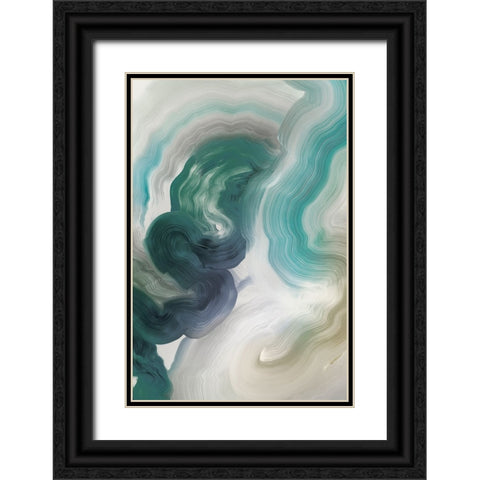 Harmonious Hues II Black Ornate Wood Framed Art Print with Double Matting by Hazel J