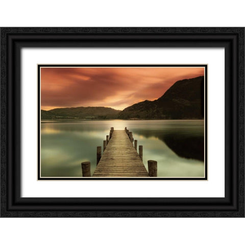 Ullswater Black Ornate Wood Framed Art Print with Double Matting by Allen, Mel