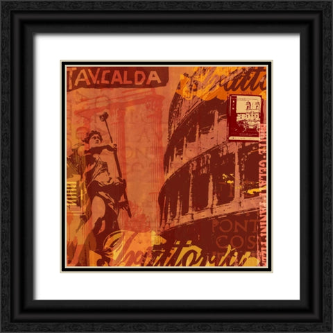 Rome Black Ornate Wood Framed Art Print with Double Matting by Allen, Maura