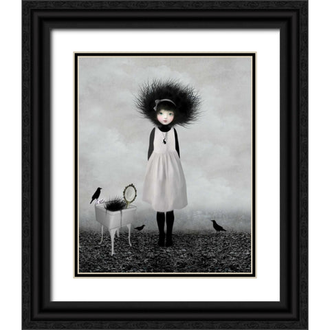 Dulcimer Black Ornate Wood Framed Art Print with Double Matting by Art and Ghosts