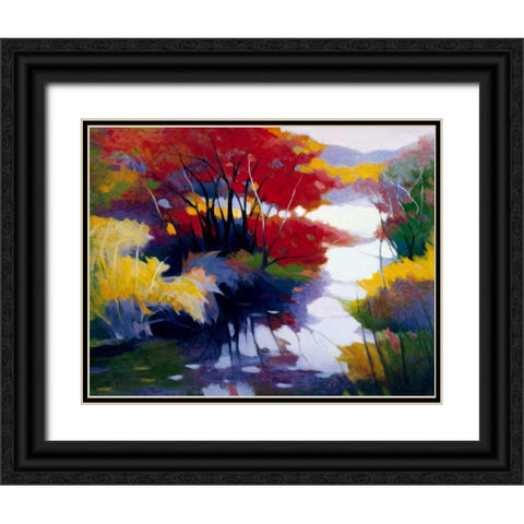 Indian Summer Black Ornate Wood Framed Art Print with Double Matting by Asoma, Tadashi