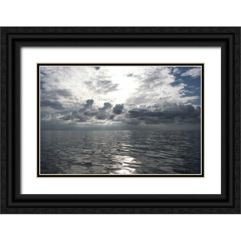Atlantic Sunrise Black Ornate Wood Framed Art Print with Double Matting by Anderson, Brent