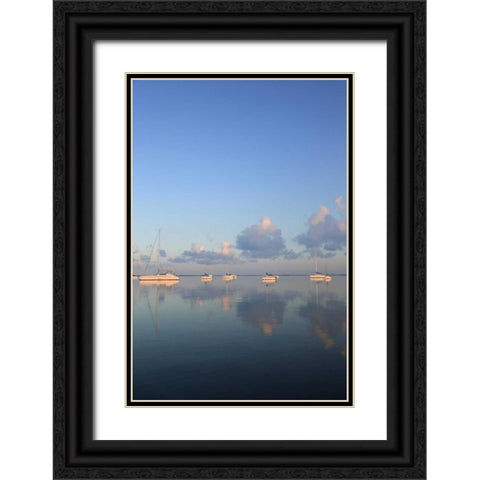 Sunrise Sails Black Ornate Wood Framed Art Print with Double Matting by Anderson, Brent