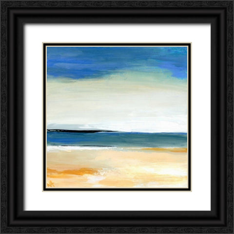 Seascape 2 Black Ornate Wood Framed Art Print with Double Matting by Arden, Niki