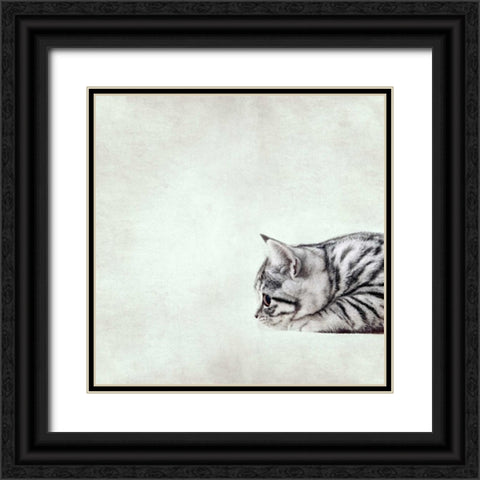 In The Waiting Line Black Ornate Wood Framed Art Print with Double Matting by Attura, Nadia