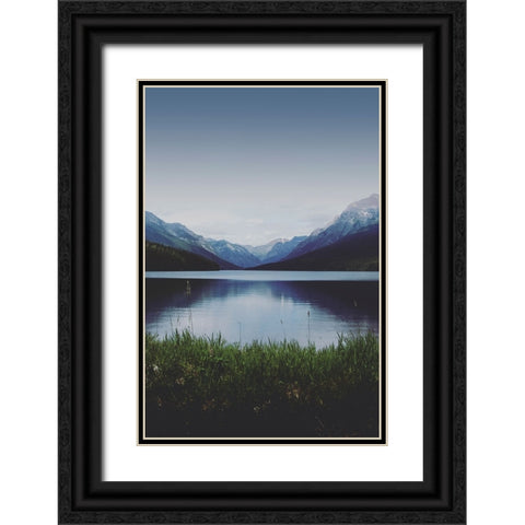 Glacier Shores Black Ornate Wood Framed Art Print with Double Matting by Annie Bailey Art