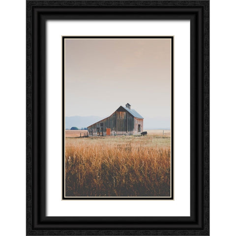 Hand Raised Black Ornate Wood Framed Art Print with Double Matting by Annie Bailey Art
