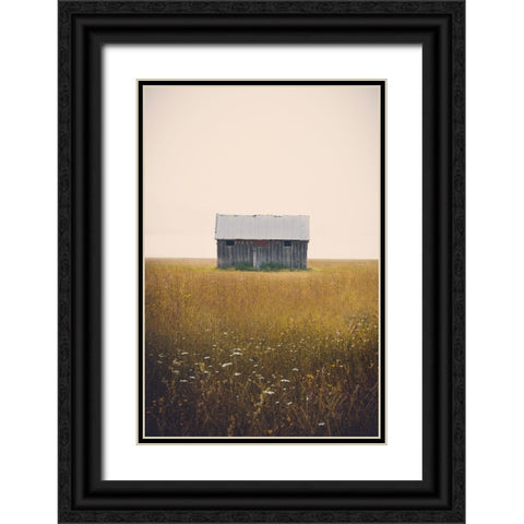 Music For Silence Black Ornate Wood Framed Art Print with Double Matting by Annie Bailey Art