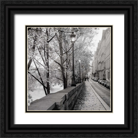 Paris - 23 Black Ornate Wood Framed Art Print with Double Matting by Blaustein, Alan