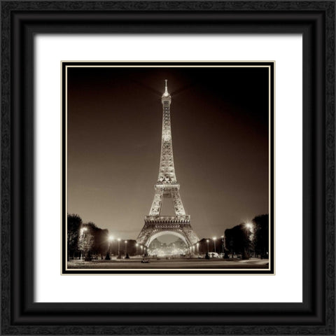 Tour Eiffel - 1 Black Ornate Wood Framed Art Print with Double Matting by Blaustein, Alan