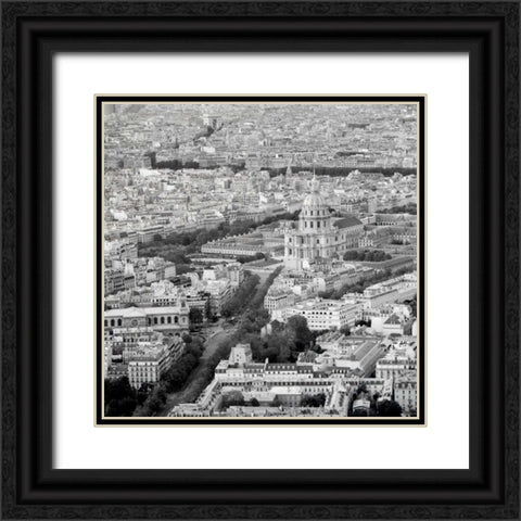 Above Paris - 26 Black Ornate Wood Framed Art Print with Double Matting by Blaustein, Alan