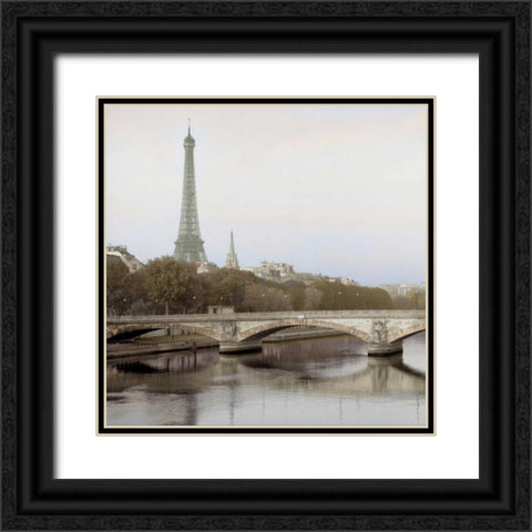 Tour Eiffel - 3 Black Ornate Wood Framed Art Print with Double Matting by Blaustein, Alan