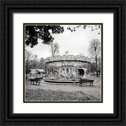 Paris - 32 Black Ornate Wood Framed Art Print with Double Matting by Blaustein, Alan