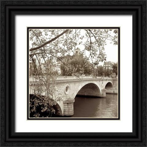 Pont Louis-Philippe, Paris Black Ornate Wood Framed Art Print with Double Matting by Blaustein, Alan
