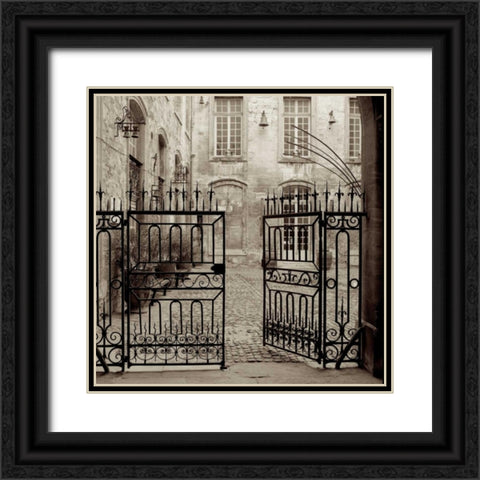 Avignon - 2 Black Ornate Wood Framed Art Print with Double Matting by Blaustein, Alan