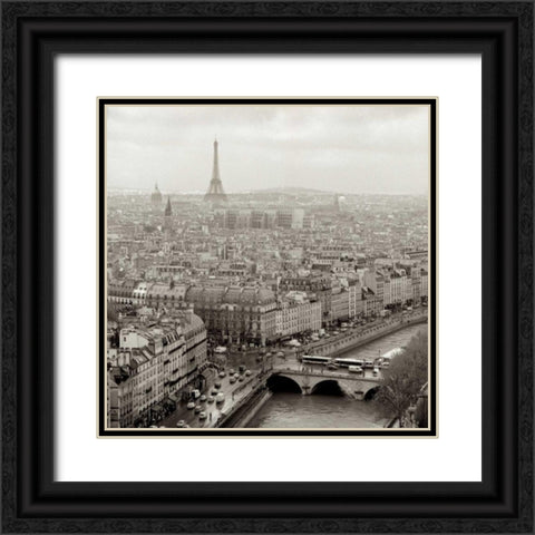 Above Paris - 25 Black Ornate Wood Framed Art Print with Double Matting by Blaustein, Alan