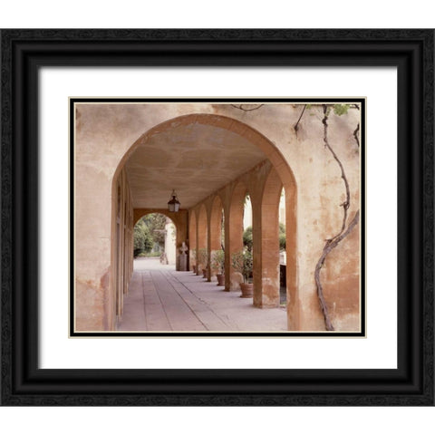 Banc de Jardin - 4 Black Ornate Wood Framed Art Print with Double Matting by Blaustein, Alan