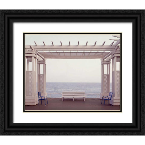 Banc de Jardin - 6 Black Ornate Wood Framed Art Print with Double Matting by Blaustein, Alan