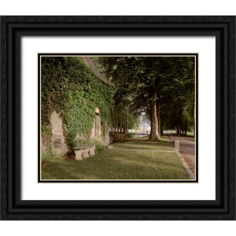 Banc de Jardin - 12 Black Ornate Wood Framed Art Print with Double Matting by Blaustein, Alan