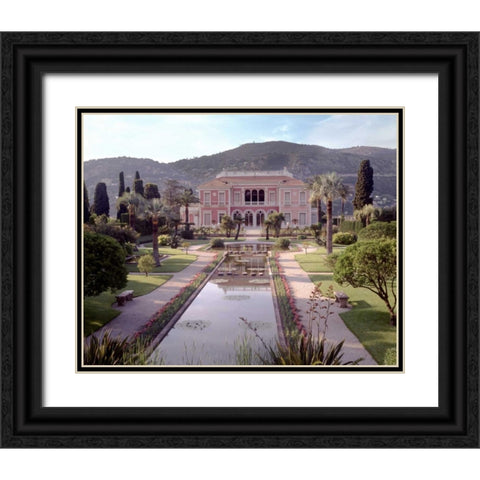 Banc de Jardin - 14 Black Ornate Wood Framed Art Print with Double Matting by Blaustein, Alan