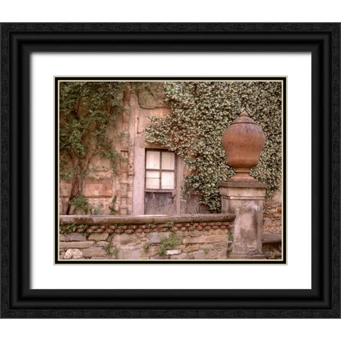 Banc de Jardin - 21 Black Ornate Wood Framed Art Print with Double Matting by Blaustein, Alan
