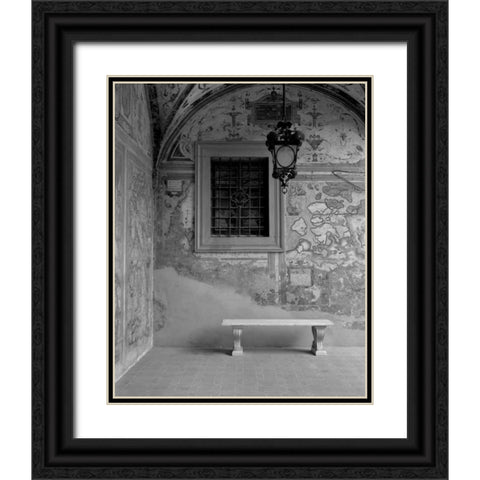 Banc de Jardin - 22A Black Ornate Wood Framed Art Print with Double Matting by Blaustein, Alan
