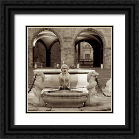 Bergamo - 1 Black Ornate Wood Framed Art Print with Double Matting by Blaustein, Alan