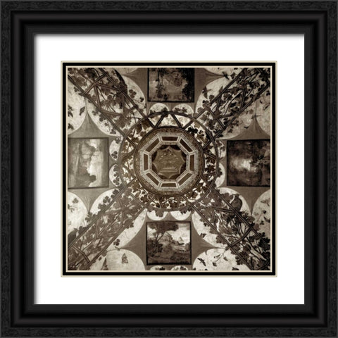 Giardini Italiano - 5 Black Ornate Wood Framed Art Print with Double Matting by Blaustein, Alan